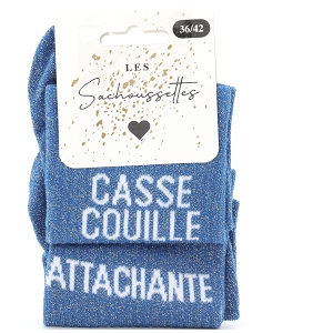 SACHOUSSETTES ATTACHIANTE CASSE COUILLE<br>Bleu