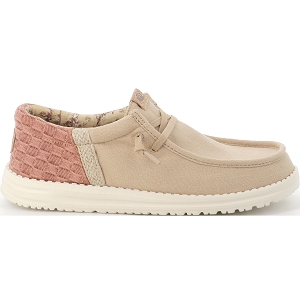 HEY DUDE WALLY FUNK SUMMER STITCH<br>Beige