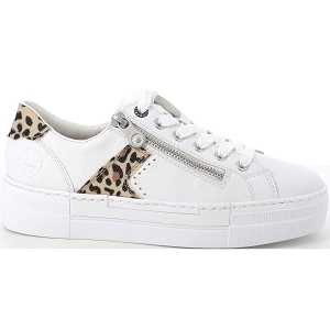 RIEKER N4924<br>Blanc Leopard